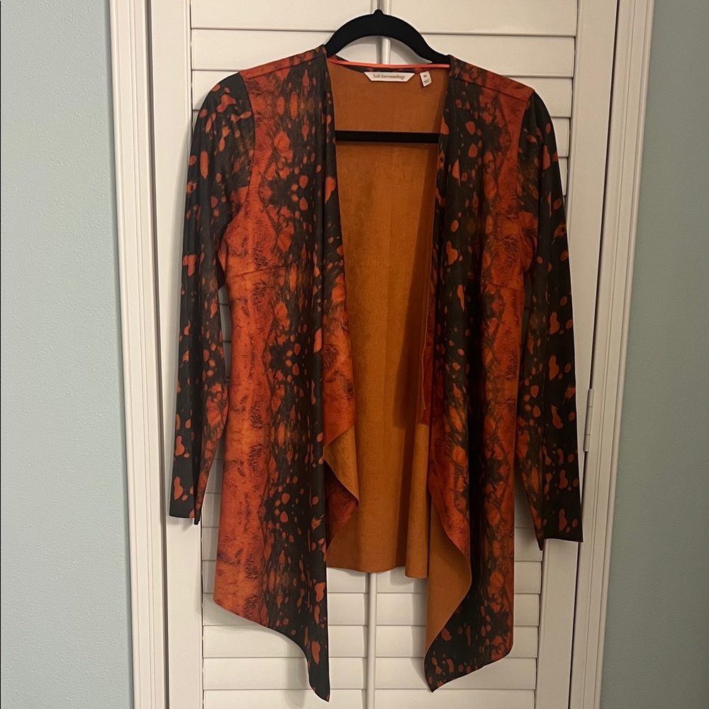 🔴 LAST CHANCE—Soft Surroundings Suede-Look Waterfall Cardigan Jacket